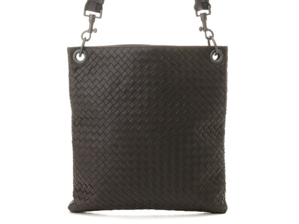 BOTTEGA VENETA Shoulder Bag Intrecciato Dark Brown